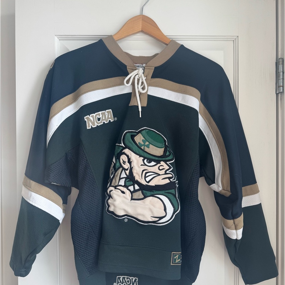 Vintage Notre Dame Fighting Irish NCAA Zephyr Authentic Hockey Jersey YL